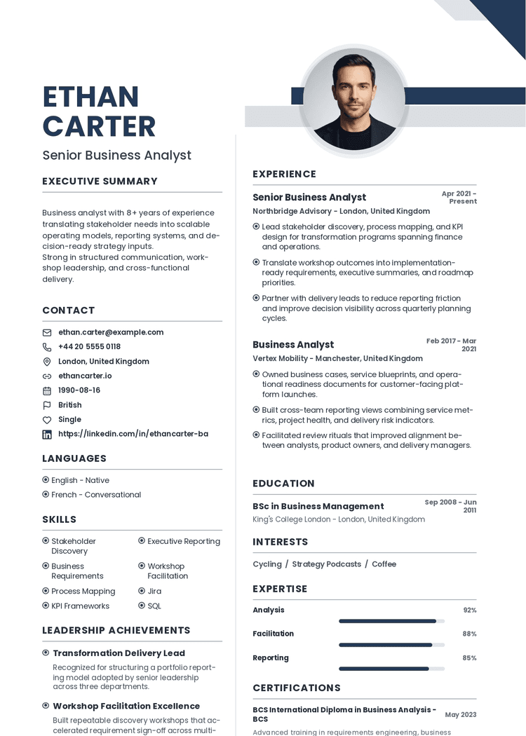 Executive Prism template preview